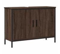 vidaXL Mobile Lavabo Bagno Rovere Marrone 80x30x60cm Legno Multistrato