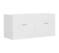 vidaXL Mobile Lavabo Bianco 100x38,5x46 cm in Legno Multistrato