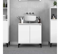 vidaXL Mobile Lavabo Bianco 58x33x60 cm in Legno Multistrato
