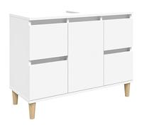 vidaXL Mobile Lavabo Bianco 80x33x60 cm in Legno Multistrato