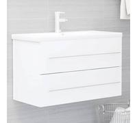 vidaXL Mobile Lavabo Bianco 80x38,5x48 cm in Legno Multistrato