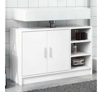 vidaXL Mobile Lavabo Bianco 90x29x55 cm in Truciolato