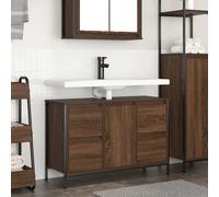vidaXL Mobile Lavabo con Cassetti Rovere Marrone 90x34,5x60 cm, Mobile lavabo Bagno, Mobile lavabo Bagno, Mobile Bagno per lavabo, Mobile lavabo Bagno