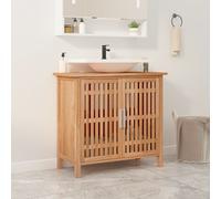 vidaXL Mobile Lavabo da Bagno 66x29x61,5cm Legno Massello di Noce