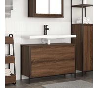 vidaXL Mobile Lavabo da Bagno con Cassetti Rovere Marrone 90x34,5x60cm