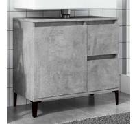 vidaXL Mobile Lavabo da Bagno Grigio Rovere 65x33x60cm in Truciolato