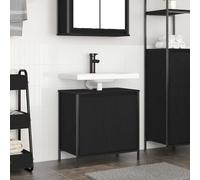 vidaXL Mobile Lavabo da Bagno Nero 60x34,5x60 cm