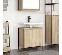 vidaXL Mobile Lavabo da Bagno Rovere Sonoma 60x34,5x60 cm