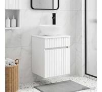 vidaXL Mobile lavabo da parete Bianco 39 x 35 x 80 cm