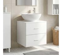 vidaXL Mobile lavabo da parete Bianco 49,5 x 44,5 x 80 cm