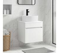 vidaXL Mobile lavabo da parete Bianco 49 x 44,5 x 65 cm