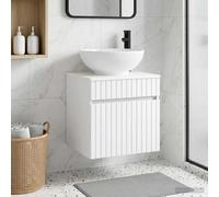 vidaXL Mobile lavabo da parete Bianco 49 x 44,5 x 80 cm