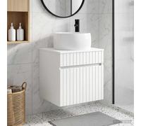 vidaXL Mobile lavabo da parete Bianco 49 x 44,5 x 80 cm