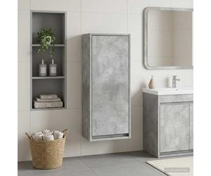 vidaXL Mobile lavabo da parete Grigio Cemento 35 x 20 x 81 cm