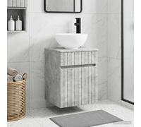 vidaXL Mobile lavabo da parete Grigio Cemento 39 x 35 x 63 cm