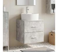 vidaXL Mobile lavabo da parete Grigio Cemento 49,5 x 44,5 x 82 cm