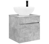 vidaXL Mobile lavabo da parete Grigio Cemento 49 x 44,5 x 66,5 cm,