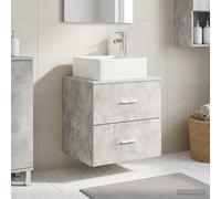vidaXL Mobile lavabo da parete Grigio Cemento 53 x 35 x 80 cm
