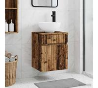 vidaXL Mobile lavabo da parete Legno antico 39 x 41 x 64,5 cm,