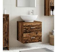 vidaXL Mobile Lavabo da Parete Legno antico 49,5 x 44,5 x 66,5 cm, Mobiletto bagno moderno, in legno, soluzione per il lavabo, elegante elemento a muro per l'organizzazione