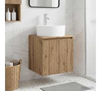 vidaXL Mobile Lavabo da Parete Rovere Artigianale 49,5 x 44,5 x 65 cm