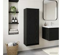 vidaXL Mobile lavabo da parete Rovere Nero 35 x 20 x 81 cm