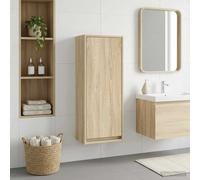 vidaXL Mobile lavabo da parete Rovere Sonoma 35 x 20 x 81 cm