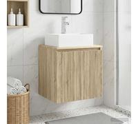 vidaXL Mobile lavabo da parete Rovere Sonoma 49,5 x 41 x 79,5 cm