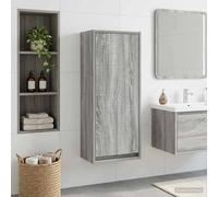 vidaXL Mobile lavabo da parete Sonoma grigio 35 x 20 x 81 cm