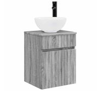 vidaXL Mobile lavabo da parete Sonoma grigio 39 x 41 x 64,5 cm,