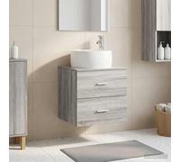 vidaXL Mobile Lavabo da Parete Sonoma grigio 49,5 x 44,5 x 66 cm, Bagno, armadietto moderno, lavandino a parete, risparmio spazio, mobili interni, soluzioni eleganti per lavabo