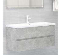 vidaXL Mobile Lavabo Grigio Cemento 100x38,5x45cm in Legno Multistrato