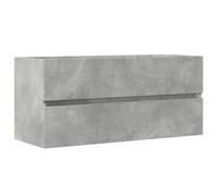 vidaXL Mobile Lavabo Grigio Cemento 100x38,5x45cm in Legno Multistrato