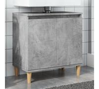 vidaXL Mobile Lavabo Grigio Cemento 58x33x60 cm in Legno Multistrato, Mobile lavandino Bagno, Mobile Bagno lavabo, Mobile lavabo Bagno