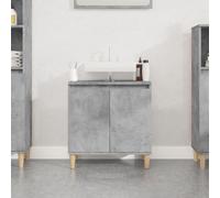 Mobile Lavabo Grigio Cemento 58x33x60 cm in Legno Multistrato