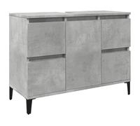 vidaXL Mobile Lavabo Grigio Cemento 80x33x60 cm in Legno Multistrato