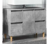 vidaXL Mobile Lavabo Grigio Cemento 80x33x60 cm in Legno Multistrato
