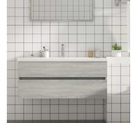 vidaXL Mobile Lavabo Grigio Sonoma 100x38,5x45 cm in Legno Multistrato