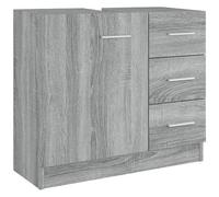 VIDAXL - Mobile Lavabo Grigio Sonoma 63x30x54 Cm In Legno Multistrato