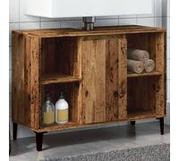 vidaXL Mobile lavabo Legno Antico 80x33x60 cm in legno multistrato