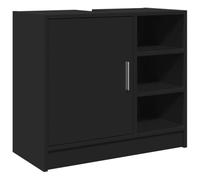 vidaXL Mobile Lavabo Nero 63x29x55 cm in Truciolato, Mobile Bagno, Mobile Contenitore Bagno, Mobile sottolavabo Bagno, armadietto Bagno