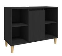 vidaXL Mobile Lavabo Nero 80x33x60 cm in Legno Multistrato