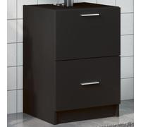 vidaXL Mobile Lavabo Nero 80x33x60 cm in Legno Multistrato