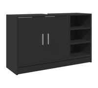 vidaXL Mobile Lavabo Nero 90x29x55 cm in Truciolato, Mobile Bagno, Mobile Contenitore Bagno, Mobile sottolavabo Bagno, armadietto Bagno