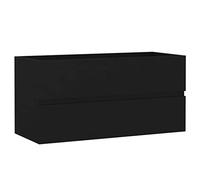 vidaXL Mobile Lavabo Nero 90x38,5x45 cm in Legno Multistrato