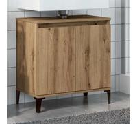 vidaXL Mobile Lavabo Rovere Artigianale 58x33x60 cm Legno Multistrato, Mobile lavandino Bagno, Mobile Bagno lavabo, Mobile lavabo Bagno