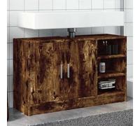 vidaXL Mobile Lavabo Rovere Fumo 90x29x55 cm in Truciolare