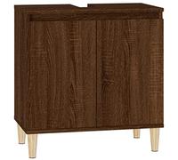 vidaXL Mobile lavabo Rovere Marrone – 58x33x60 cm – Legno multistrato