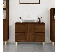 vidaXL Mobile Lavabo Rovere Marrone 80x33x60 cm in Legno Multistrato