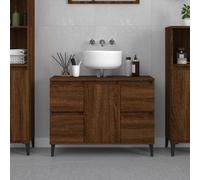 vidaXL Mobile Lavabo Rovere Marrone 80x33x60 cm in Legno Multistrato